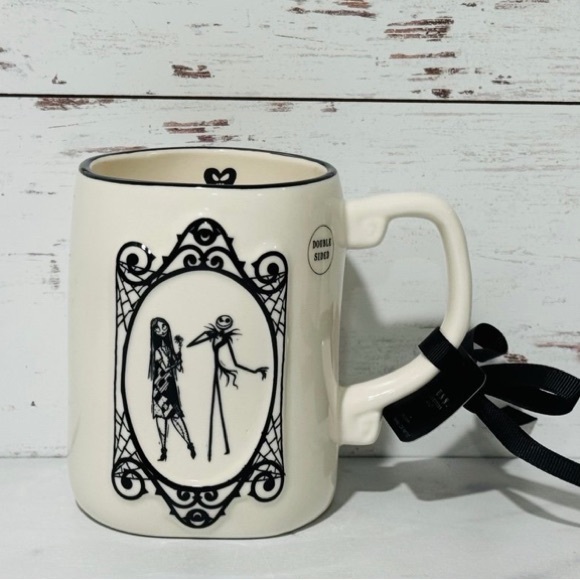 Rae Dunn Disney nightmare before Christmas Black and White Ceramic Mug - Picture 1 of 5